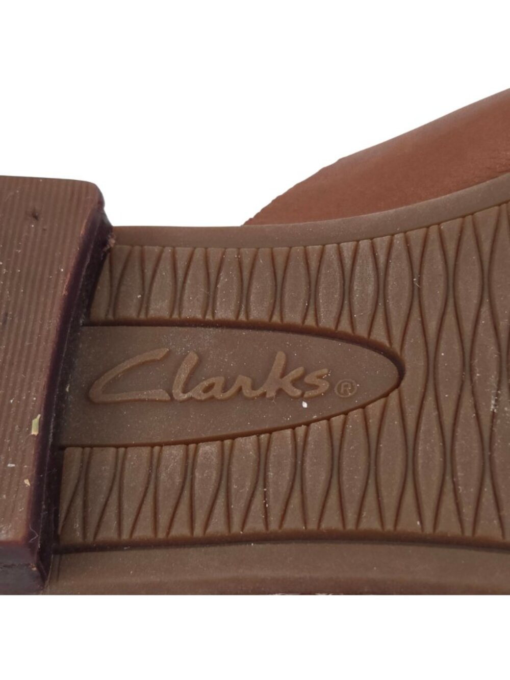 Clarks Artisan Sandals Womens 9.5 Brown Leather Straps Goldtone Buckle Flat Shoe - Picture 14 of 14